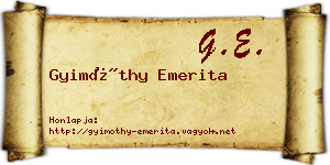 Gyimóthy Emerita névjegykártya